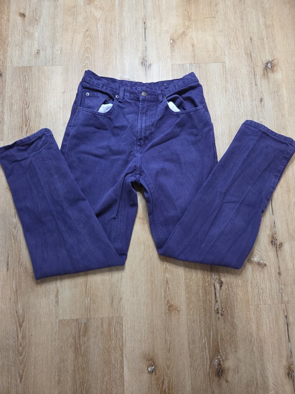 Vintage Jordache Basics Men’s Purple Jeans 33x32 Straight Leg Y2K Denim
